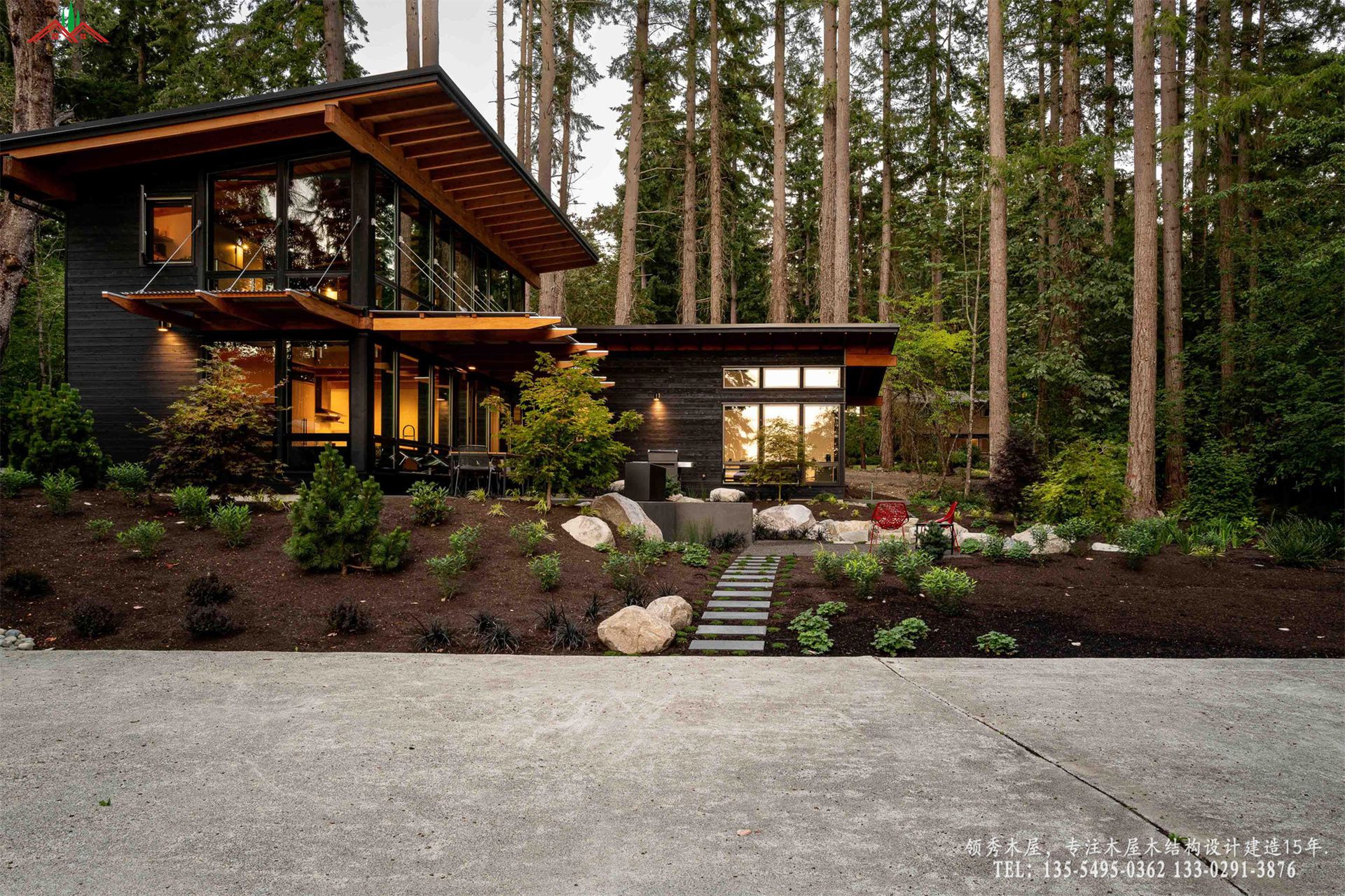 现代森林木屋-外景整体特写05