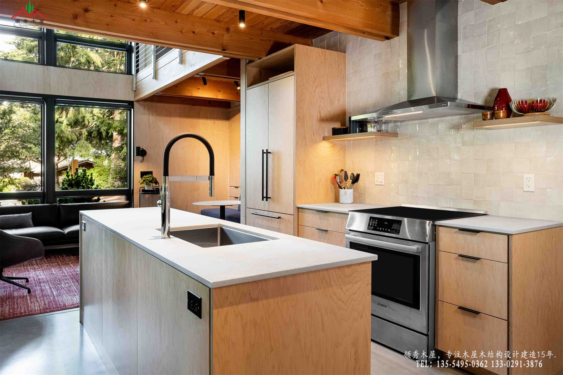 现代森林木屋-厨房特写01