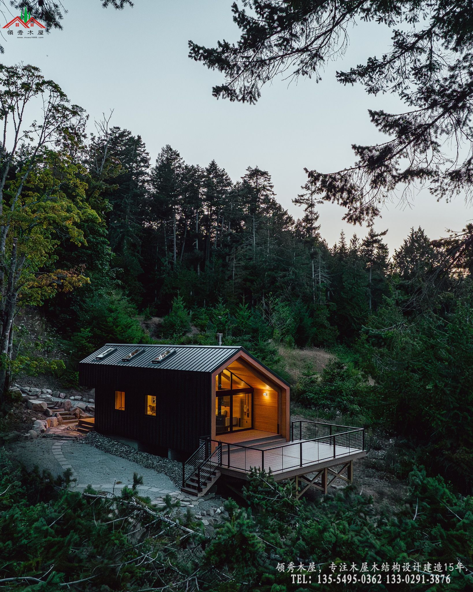 水岸度假木屋-夜景拍摄