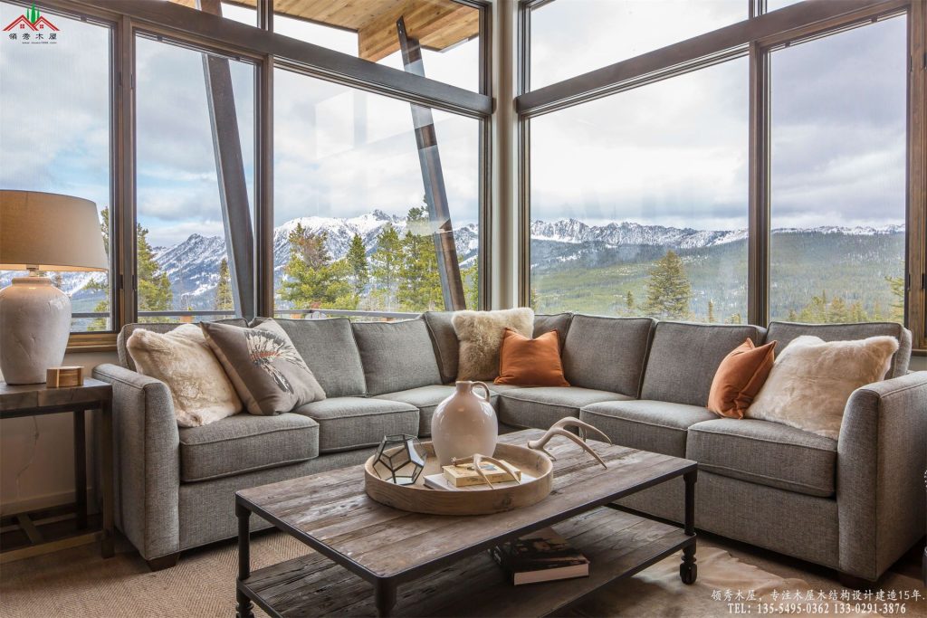 商业重木建筑私董会接待中心全景休息区