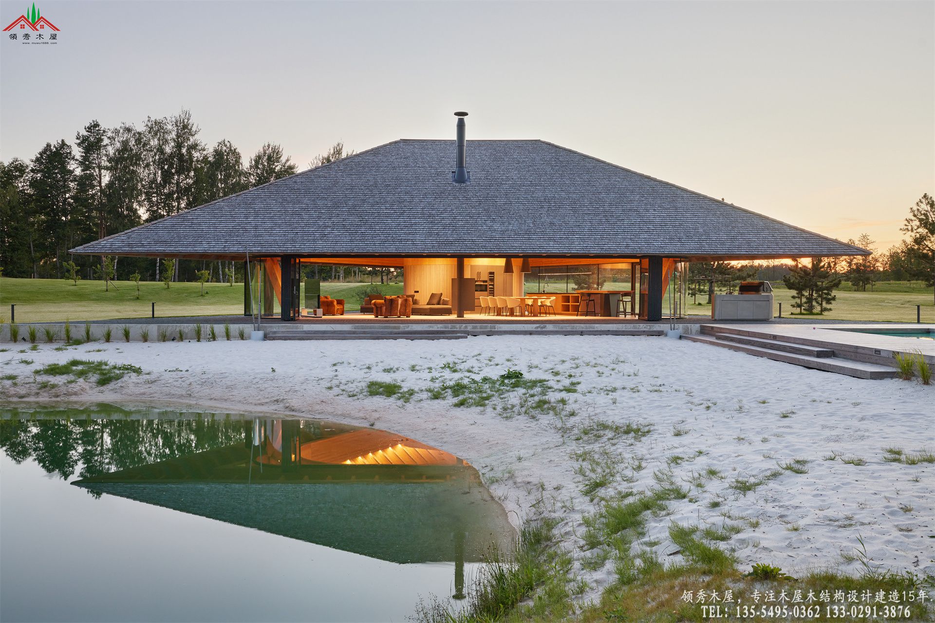 顶奢度假酒店滨水茶室亭-特色封面图片