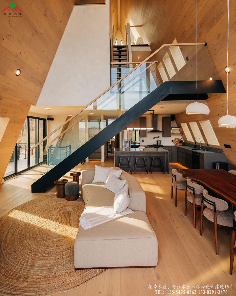 高端野奢木屋定制中岛厨房细节03