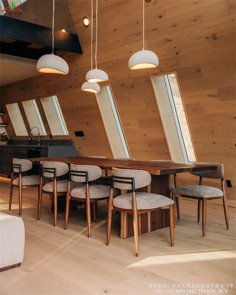 高端野奢木屋定制餐桌细节02