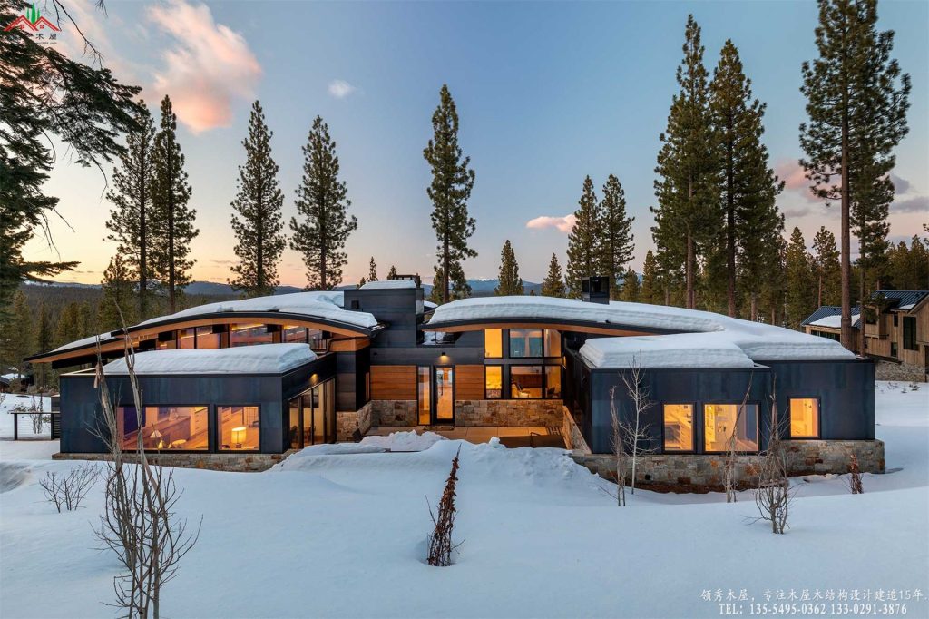 大跨度钢木结构重型别墅外立面展示